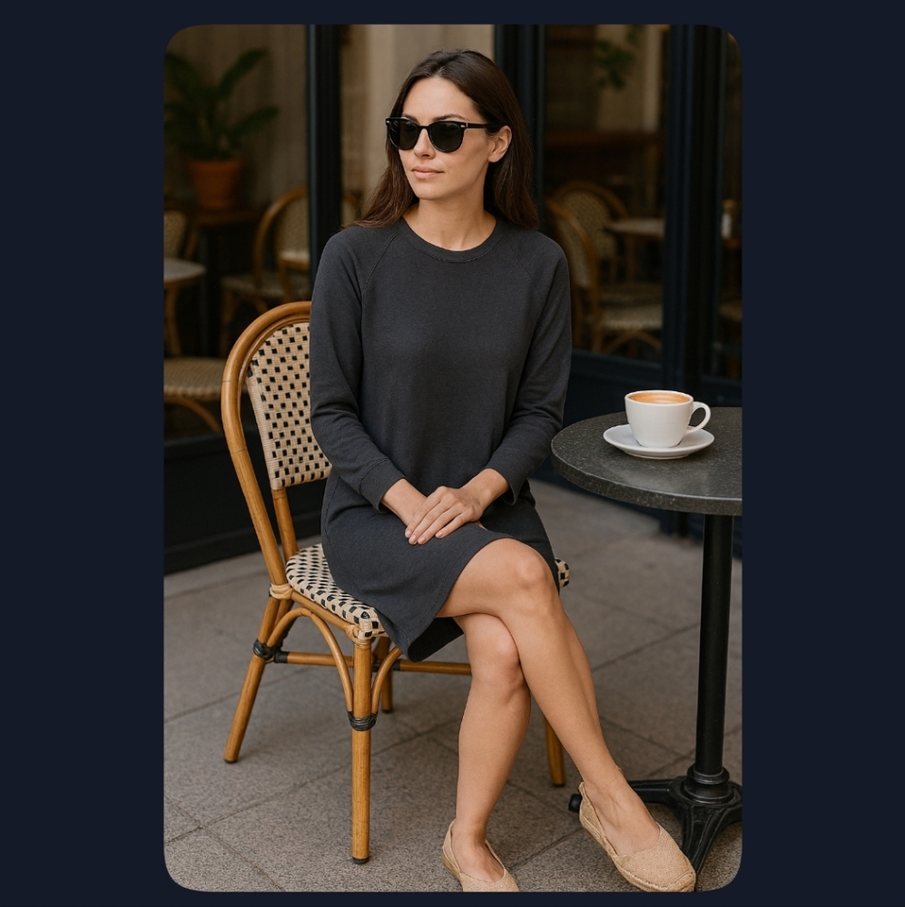 Standard James Perse Charcoal Sweatshirt Dress Size XS●